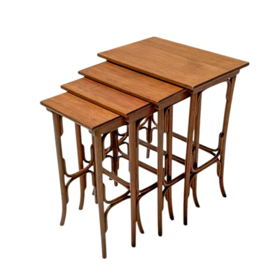 Vienna Secession Bentwood Nesting Tables by Michael Thonet for Thonet, 1900s